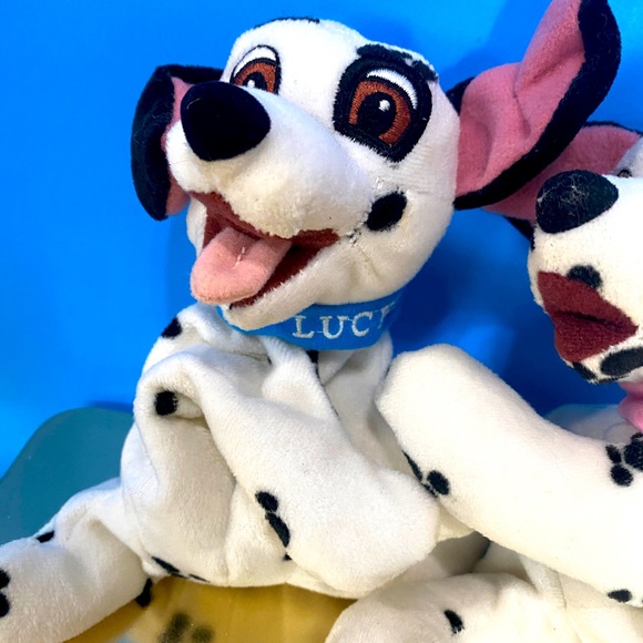 DISNEY STORE 90s COLLECTIBLE 101 DALMATIANS BEAN BAG PLUSH LUCKY & JEWEL PUPPIES - Picture 4 of 16